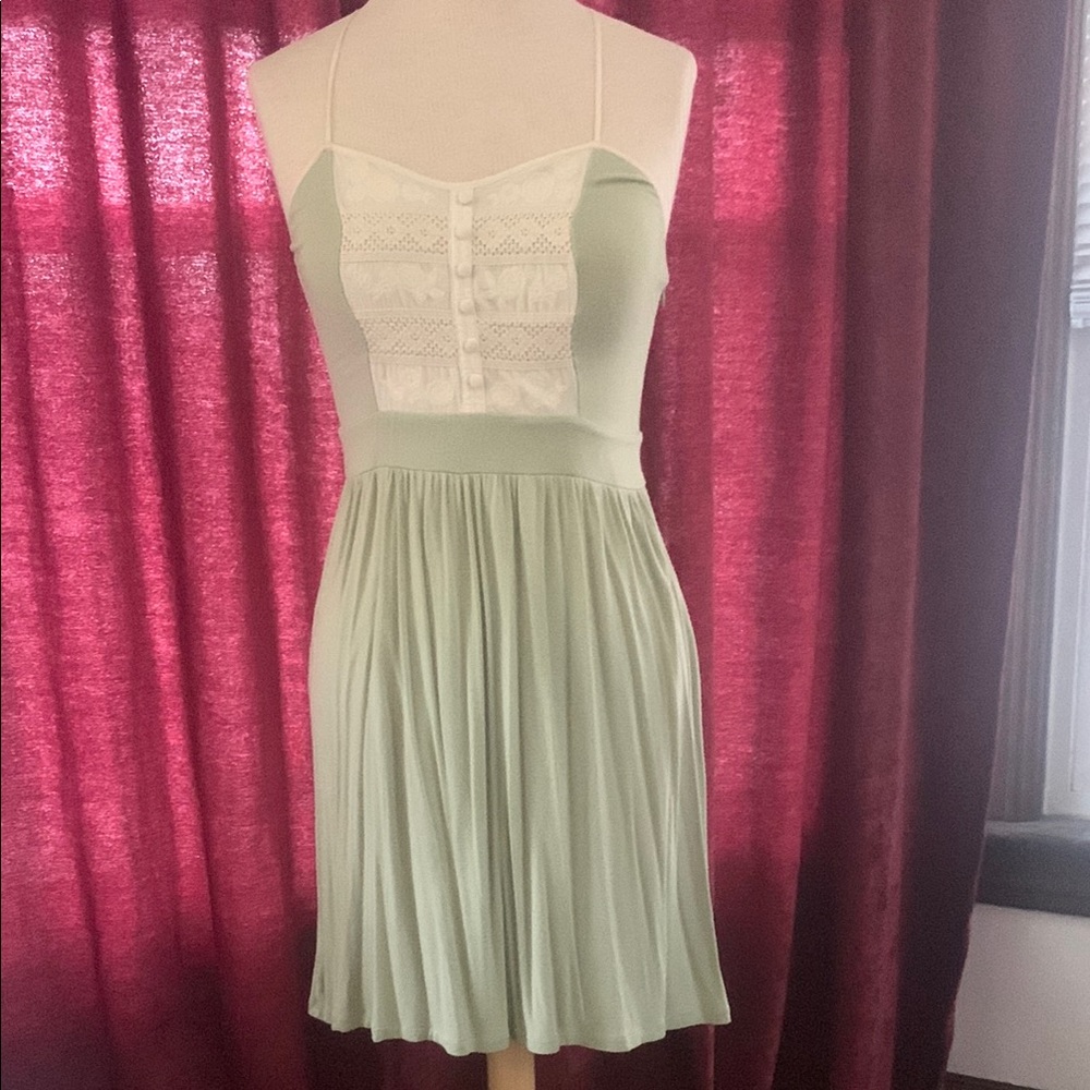 Green Strapless Ruched Sundress for Prom